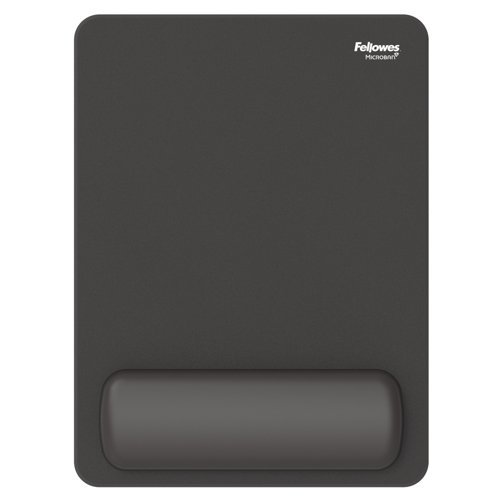 Fellowes Mouse Mat Wrist Rest Breyta XL Mouse Pad Wrist Support with Antibacterial Protection Black