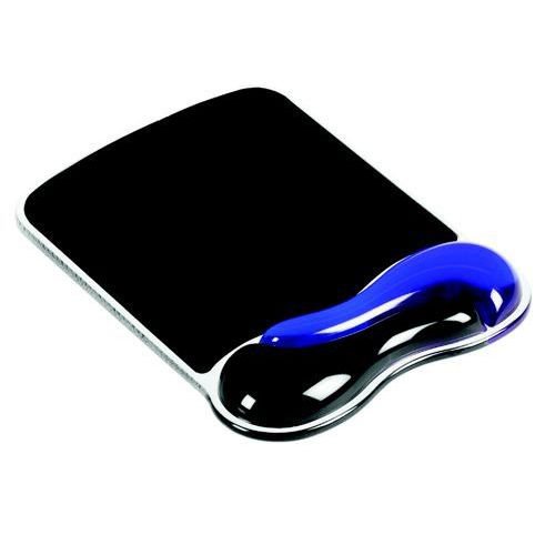 Kensington Duo Gel Mouse Pad Wrist Rest Blue and Smoke