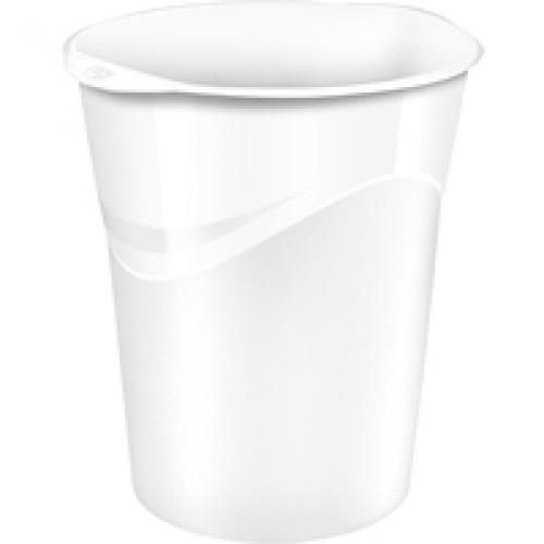 CEP Pro Gloss Waste Bin 14 Litre Capacity And Is Made Of Recyclable Polypropylene White