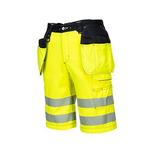 PW3 HiVis Holster Shorts Yellow/Black 34R Trousers & Shorts WW1147