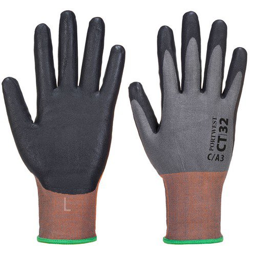 MR Micro Foam Nitrile Grey/Black LR Re-usable Gloves WW1178