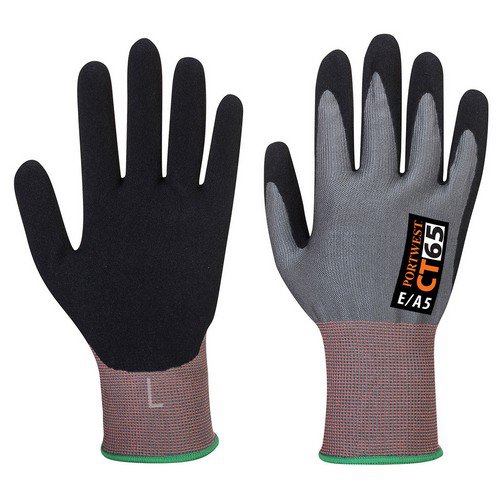 VHR Nitrile Foam Grey/Black LR Re-usable Gloves WW1180