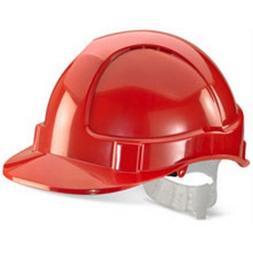 Beeswift Economy Vented Safety Helmet Red