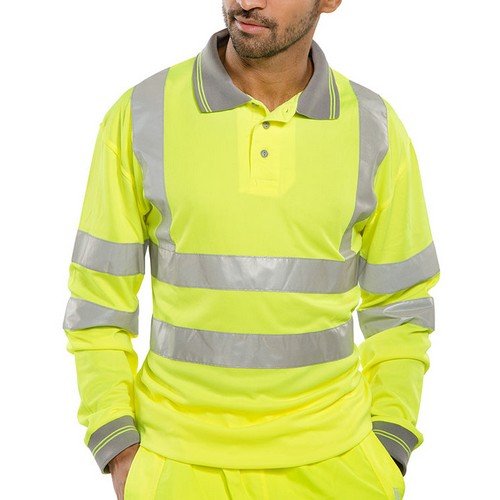 Beeswift Polo Shirt Long Sleeved Saturn Yellow XL