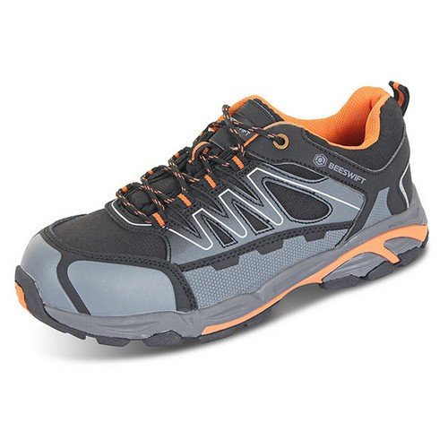 Beeswift Footwear Trainer S3 Composite Black / Orange / Grey Size 12