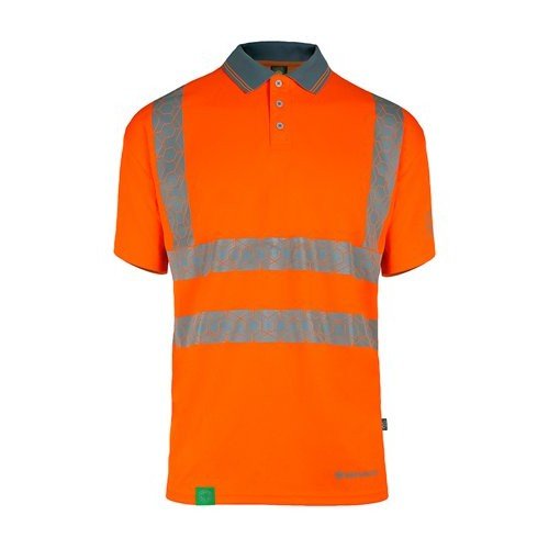 Envirowear Hi-Vis Polo Shirt Short Sleeve Orange 4Xl