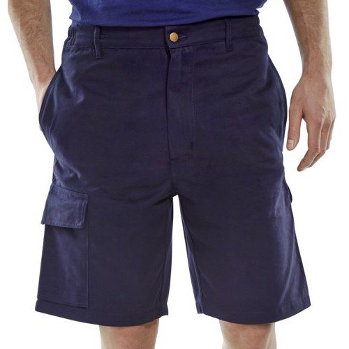 Beeswift Cargo Pocket Shorts Navy Blue 30