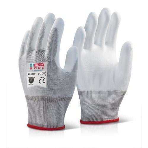 Beeswift Pu Coated Gloves White L