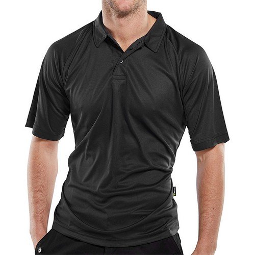 B-Cool Wicking Polo Shirt Black 4xl