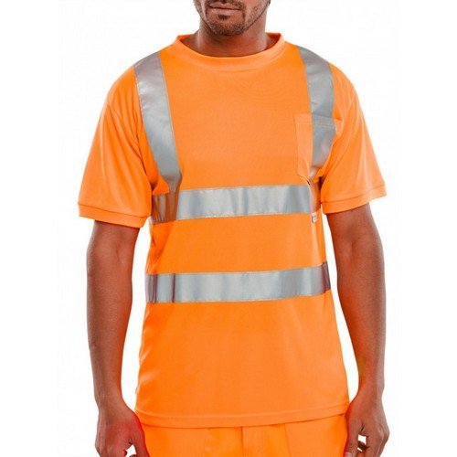 Beeswift Crew Neck T-Shirt Orange 4XL