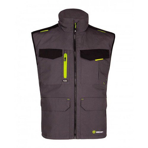 Beeswift FLEX WORKWEAR GILET TWO-TONE  Grey Black XXL