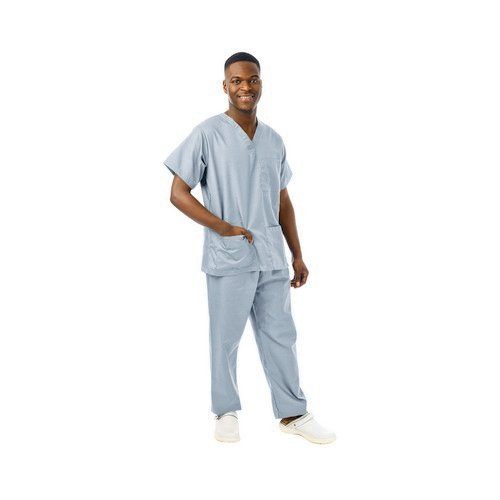 334LW Unisex Lightweight Scrub Top Pale Grey Size 3XL 334LW/GREY/3XL