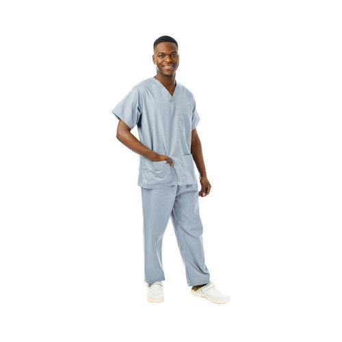 334LW Unisex Lightweight Scrub Top Pale Grey Size 2XL 334LW/GREY/2XL
