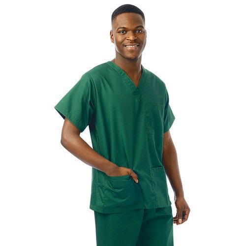 334LW Unisex Lightweight Scrub Top Bottle Green Size XS 334LW/BOTT/XS