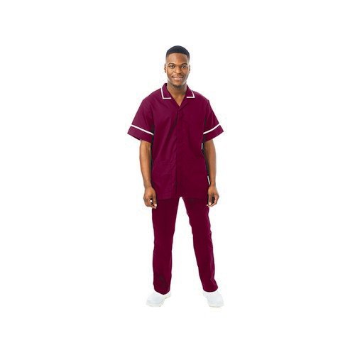 Work in Style PHILZ Male Healthcare Tunic Maroon 42in PHILZMAROWHIT42
