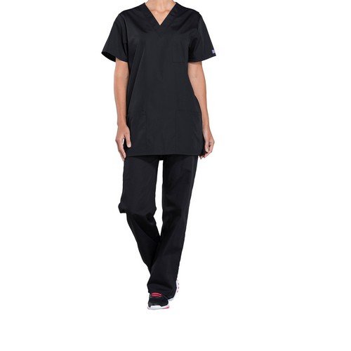 Cherokee Pro V-Neck Medical Scrub Top CH4876 BlackL