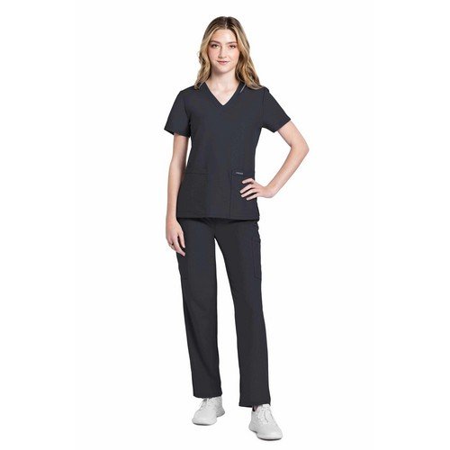 Cherokee Originals Ultra Female V-neck Scrub Top CKE953A PewterL