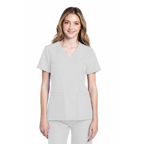 Cherokee Originals Ultra Female V-neck Scrub Top CKE953A WhiteXXS