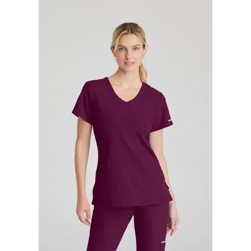 Skechers Reliance Pro Medical Scrub Top SK102 Wine3XL