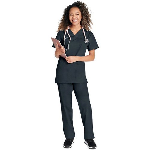 Cherokee Pro Medical Scrub Set WW530C for Staff Pewter5XL