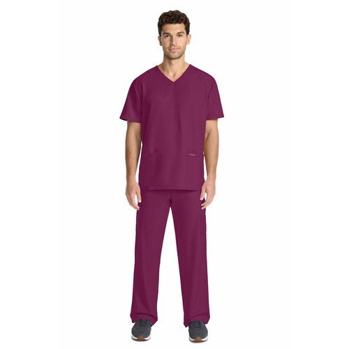 Cherokee Originals Ultra Unisex V-neck Scrub Top CKE00014A WineL