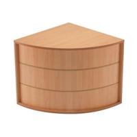 Jemini Intro Modular Corner Base Unit Beech RADIUSKOSEMBE