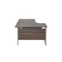 Jemini Walnut/Silver 1800mm Left Hand Radial Cantilever Desk KF839640