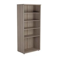 Jemini Grey Oak 1800mm 4 Shelf Bookcase KF840148