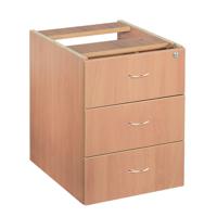 Jemini Beech 2 Drawer Fixed Pedestal KF72075