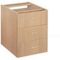 Jemini Beech 3 Drawer Fixed Pedestal KF72078