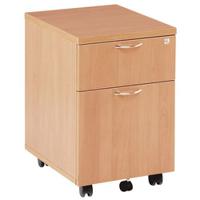 Jemini Beech 2 Drawer Mobile Pedestal KF72081
