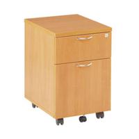 Jemini Oak 2 Drawer Mobile Pedestal KF72082