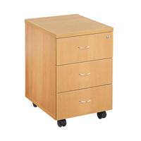 Jemini Beech 3 Drawer Mobile Pedestal KF72084