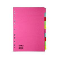 Initiative Divider A4 Manilla 10 Part Multi-Coloured 150gsm