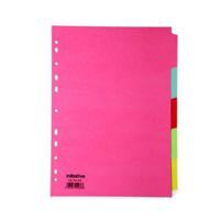 Initiative Divider A4 Manilla 5 Part Multi-Coloured 150gsm