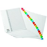 Initiative White Board A4 160gsm Divider 1-20 Coloured Mylar Tab