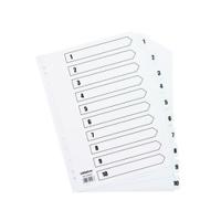 Initiative White Board A4 160gsm Divider 1-10 Mylar Tab