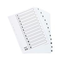 Initiative White Board A4 160gsm Divider 1-12 Mylar Tab