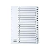 Initiative White Board A4 160gsm Divider A-Z Mylar Tab