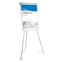 Initiative Retractable Flipchart Easel With Drywipe Surface and Pen Tray