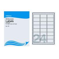 Initiative Multipurpose Labels 63.5 x 33.9mm 24 per Sheet Pack 100