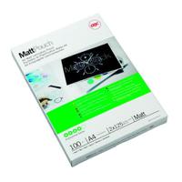GBC Matt Laminating Pouches A4 2x125 Micron Pack 100