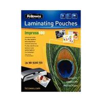 Fellowes A4 100 Micron Laminating Pouches Pack 100