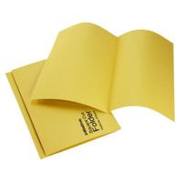 Initiative Square Cut Folders Mediumweight 250gsm Foolscap Yellow