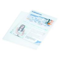 Initiative Open Top and Side Plastic Folders With Thumb Hole A4 85 Micron Glass Clear Box 100