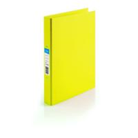 Initiative Polypropylene Coated Board 2 Ring Binder 25mm Capacity A4 Yellow