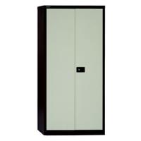 Initiative Stationery Cupboard 1806mm 3 Shelves Coffee Cream