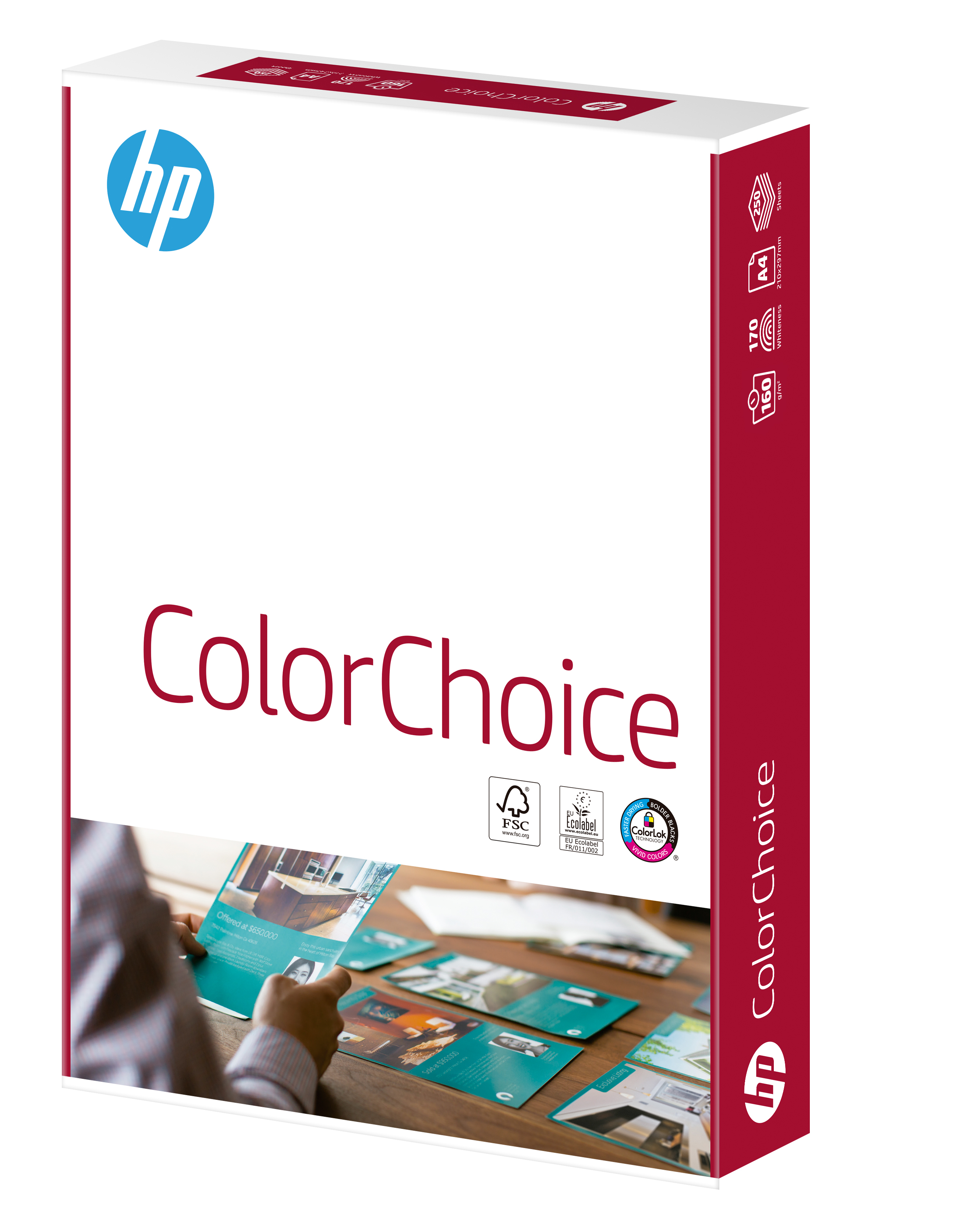 Hewlett Packard HP Color Choice Card Smooth FSC 160gsm A4 Wht Ref 94298 [250 Shts]