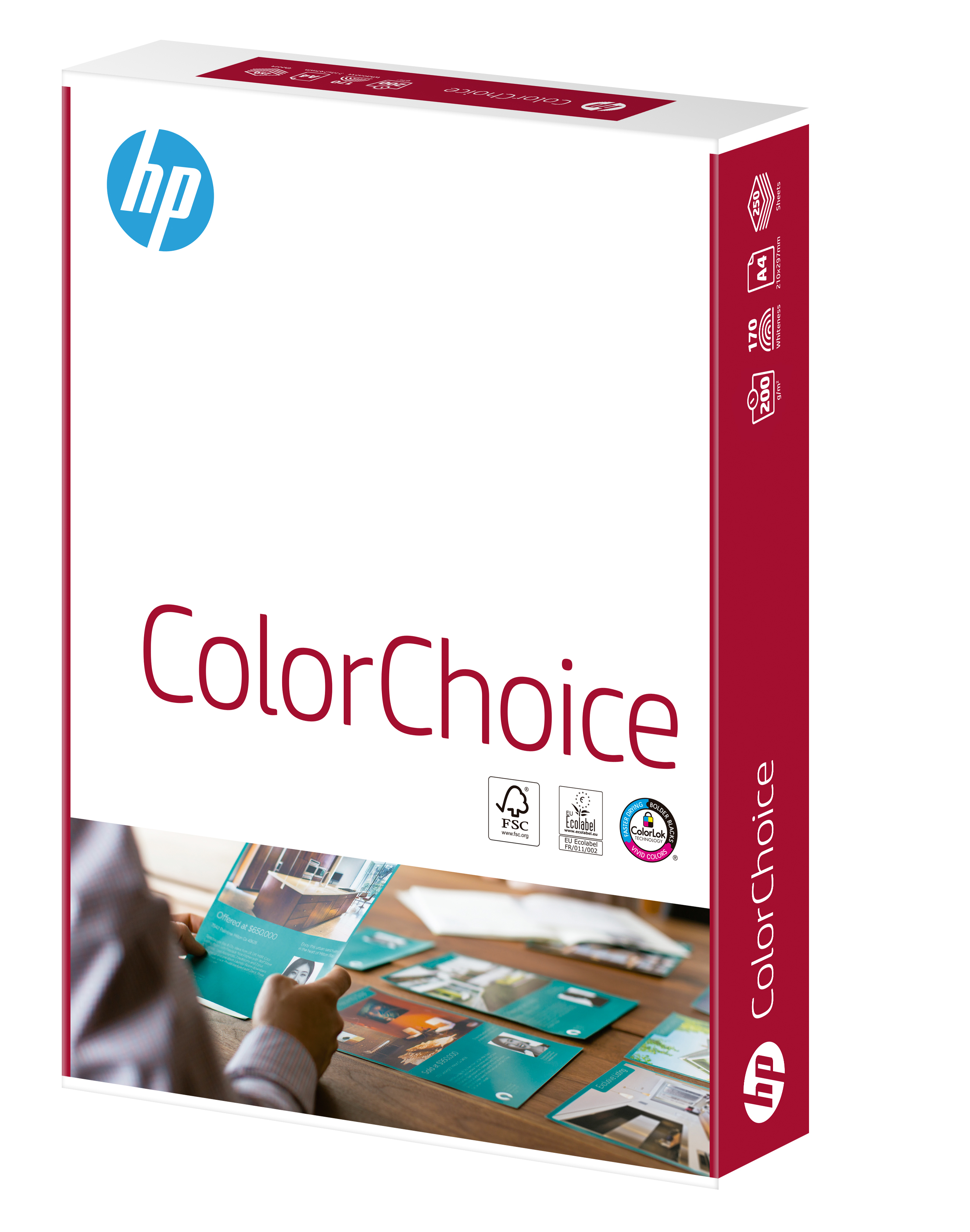 Hewlett Packard HP Color Choice Card Smooth FSC 200gsm A4 Wht Ref 94301 [250 Shts]