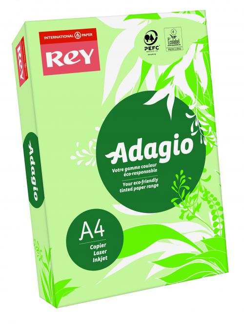 Adagio Bright Green A4 Coloured Card 160gsm (Pack of 250) 201.1212